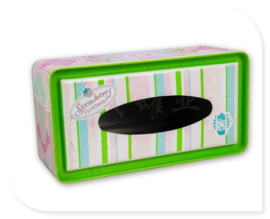 精美紙巾鐵皮盒 精美紙巾鐵皮盒側(cè)面圖