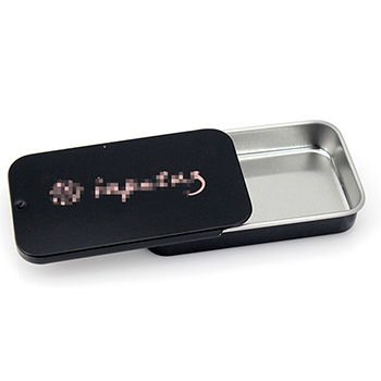 黑色包裝推拉蓋小鐵盒_廣東鐵盒馬口鐵制罐廠(chǎng)家