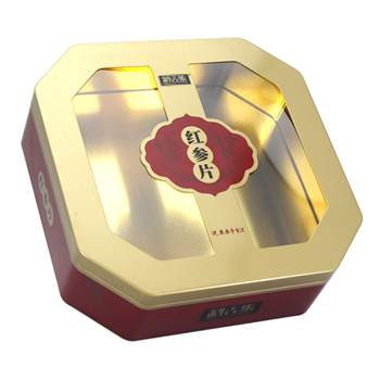 紅參片靈芝通用馬口鐵盒_長(zhǎng)方形保健品鐵盒包裝定制廠(chǎng)家